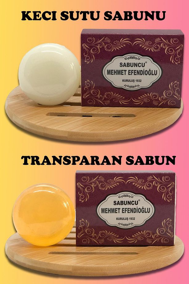 Transparan Sabun Ve Keçi Sütü Sabunu 90x2 180 Gr 2 Adet - 1