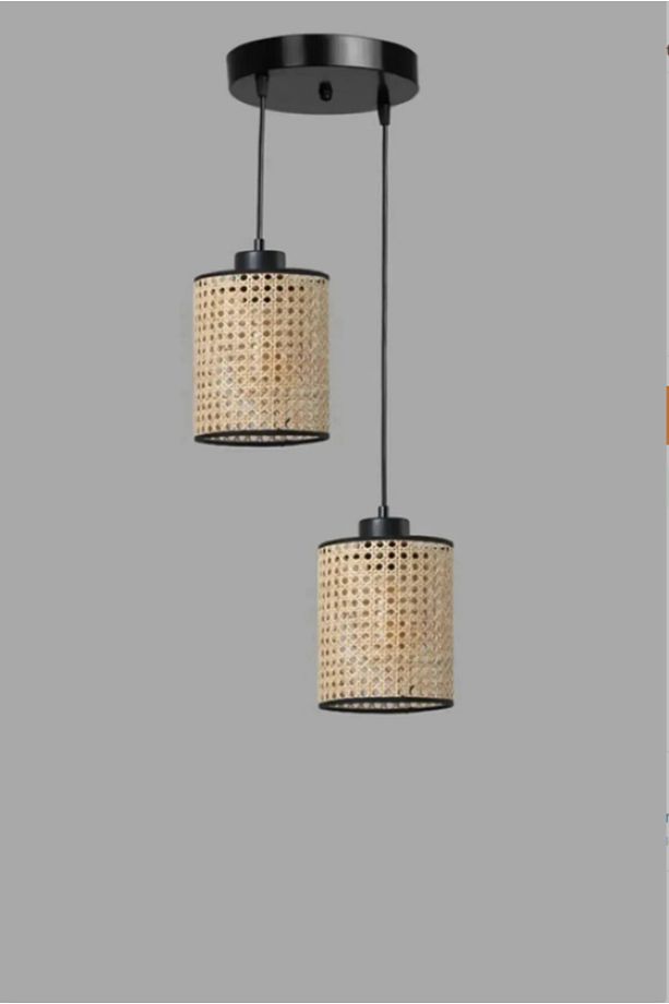 Orijinal Hazeran Hasır Rattan Sarkıt Salon Mutfak Modern Avize - 1