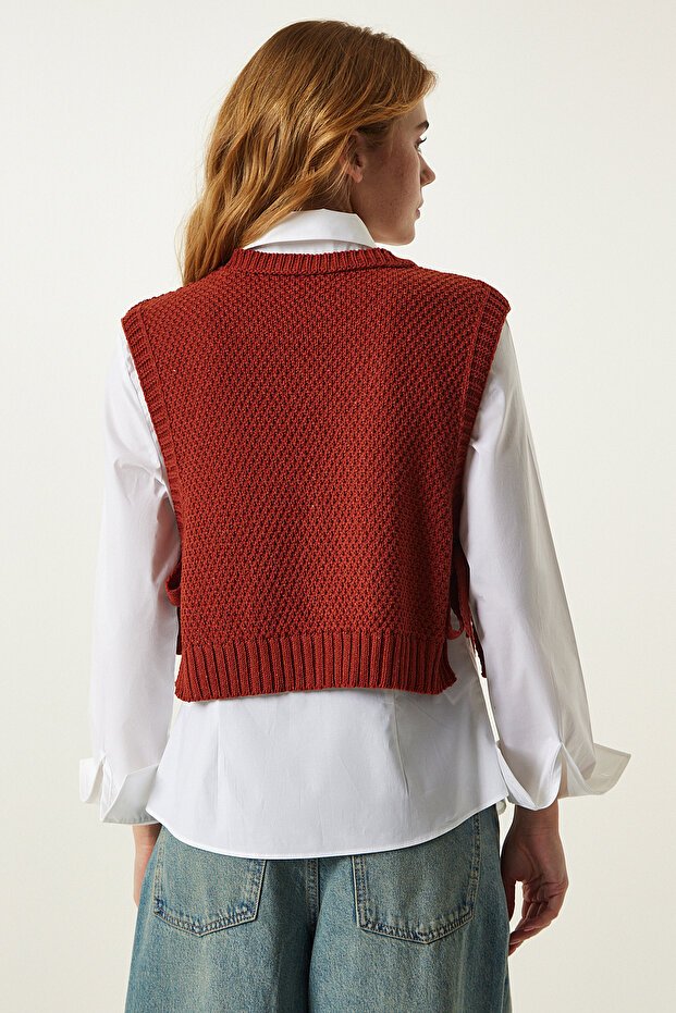 Damski wiązany garnitur z dzianiny o kroju kafelkowym MW00131 - 6