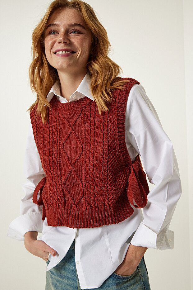 Damski wiązany garnitur z dzianiny o kroju kafelkowym MW00131 - 3