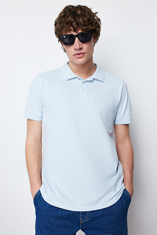 Mavi Slim/Dar Kesim Polo Yaka Kısa Kollu %100 Pamuk Polo Yaka T-shirt TMNSS20PO0009 - 3