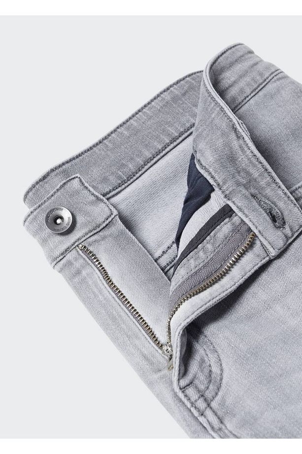 Slim fit kot bermuda şort - 6