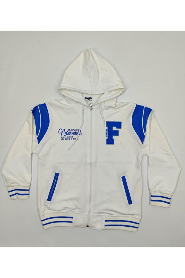 Girl Boy Unisex Hooded College Jacket