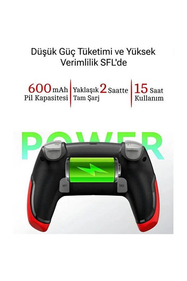 LOBO Kablosuz Oyun Konsolu Gamepad Bluetooth Joystick Android Tv Switch İos Ps4 Ps3 Pc Titreşimli - 5