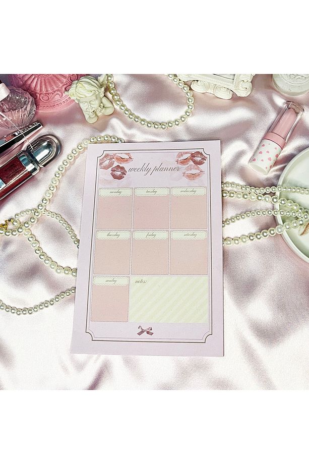 2'li coquette tutkallı a4-a5 notepad planner defter seti - 3