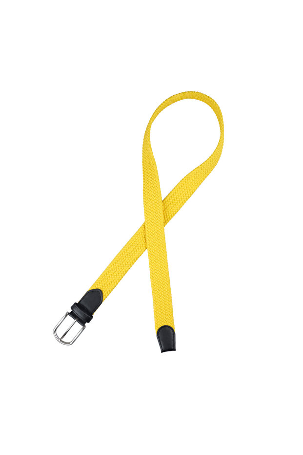 Elastik Örgü Kemer Sarı - 2