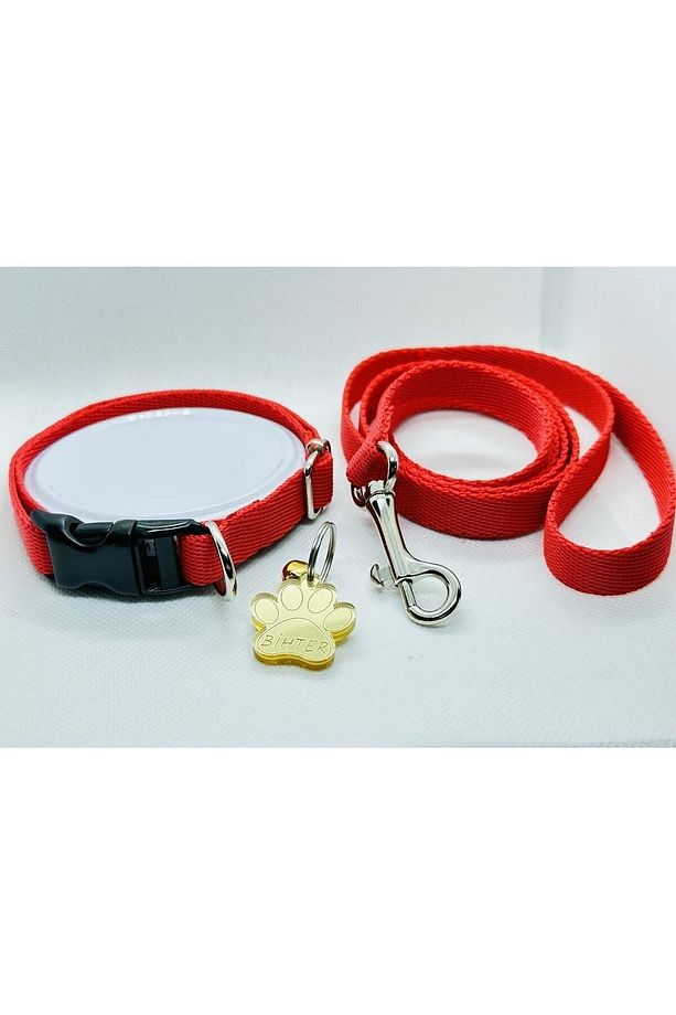Kişiye Özel Yavru Köpek Ve Mini Irk Köpek Isimlik Boyun Tasması Ve Gezdirme Seti - 1