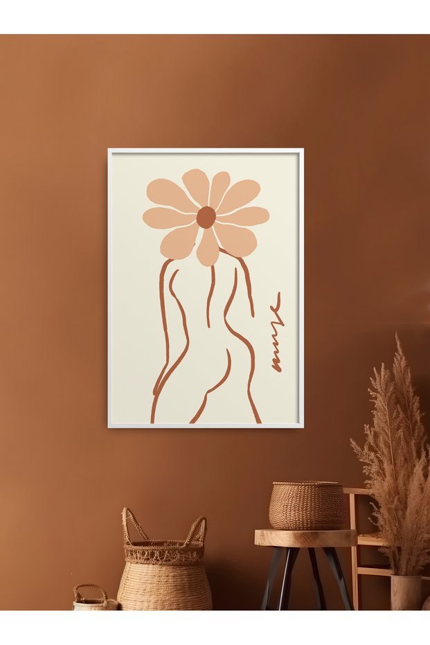 Single Framed Woman Yoga Painting Modern Poster Painting Tk/423