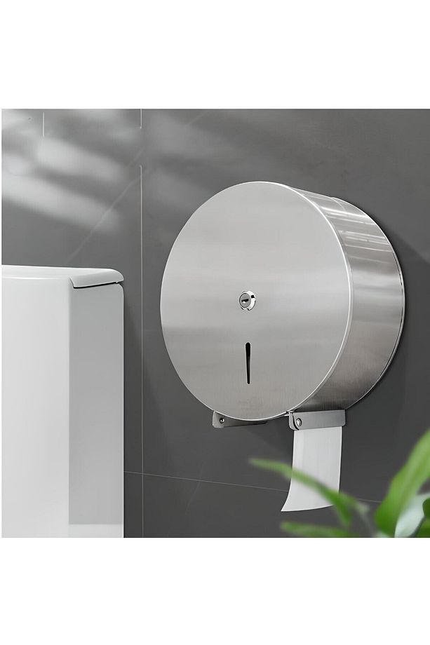 Jumbo Kağıt Havluluk Wc Kağıt Dispanseri Krom Jumbo Kağıtlık Duvara Monte Tuvalet Kağıtlığı - 2