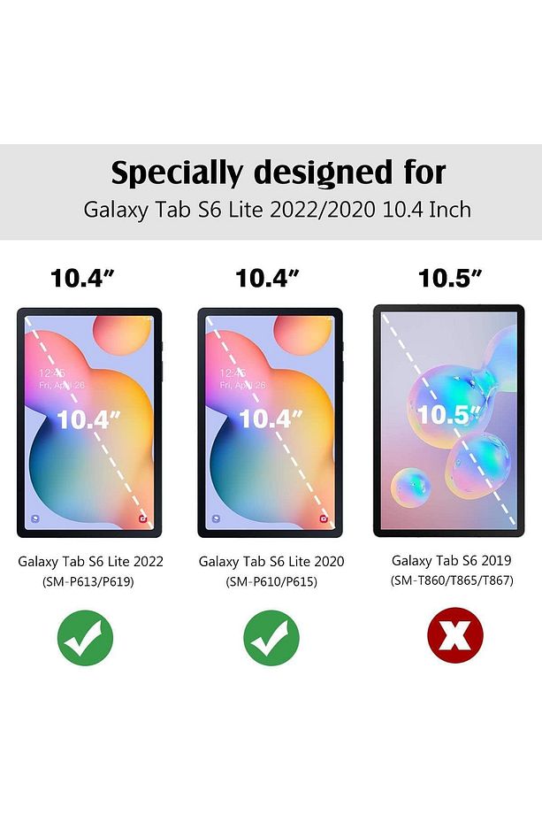 Galaxy Tab S6 Lite 10.4 SM-P610/P615 için Çıkarılabilir Bluetooth Klavyeli Klavye Kılıfı - 2