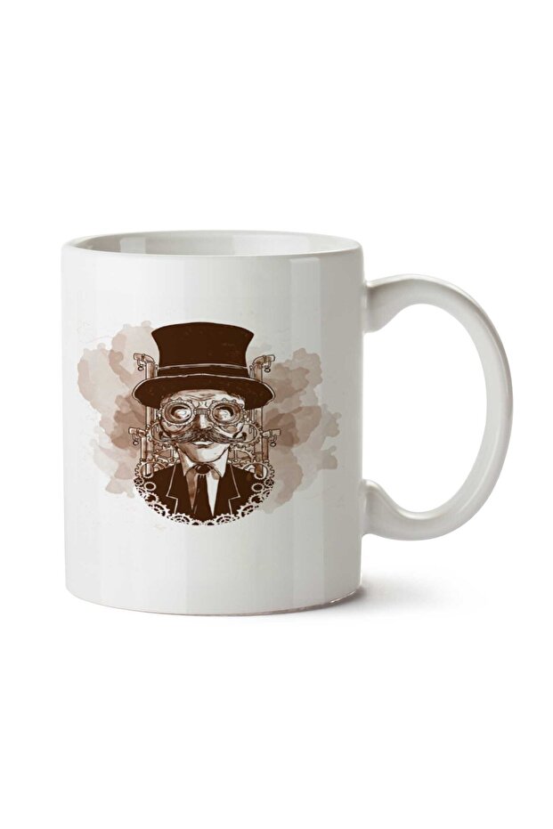 كوب Steampunk جمجمة مطبوع على الجانبين