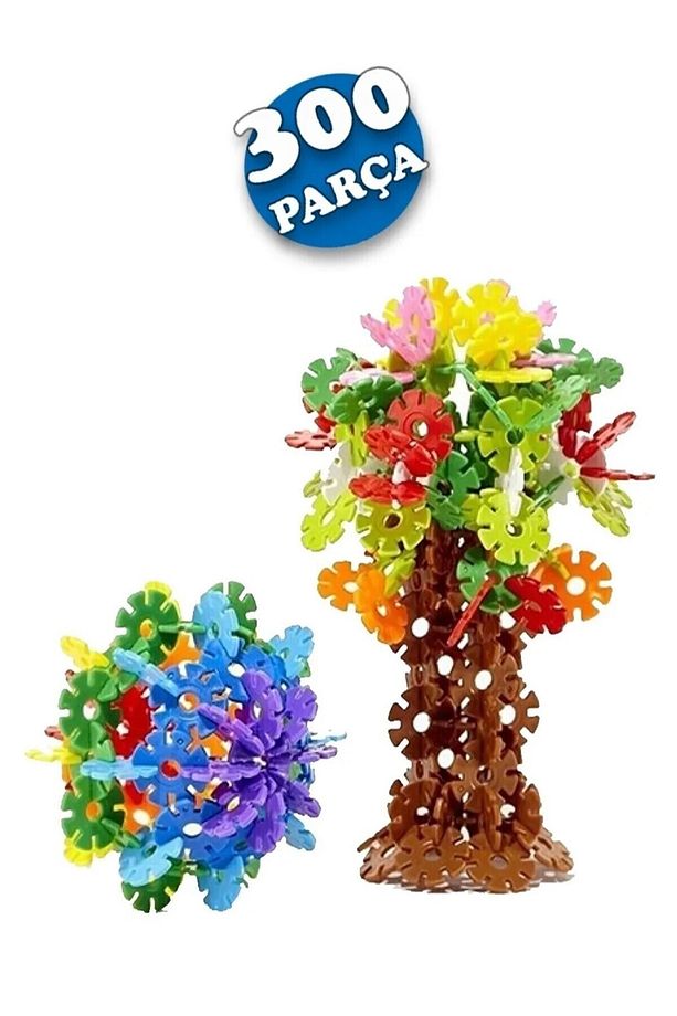 Kilitli Diskler Puzzle Yapım Seti Çiçek Eğitici Oyuncak Ikili Disk Ve Çiçek Set Toplam 352 Parça - 4