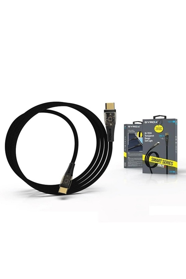 C139TT Transparan Led 60W Type-C To Type-C Ultra Hızlı Şarj & Data Kablosu - 1