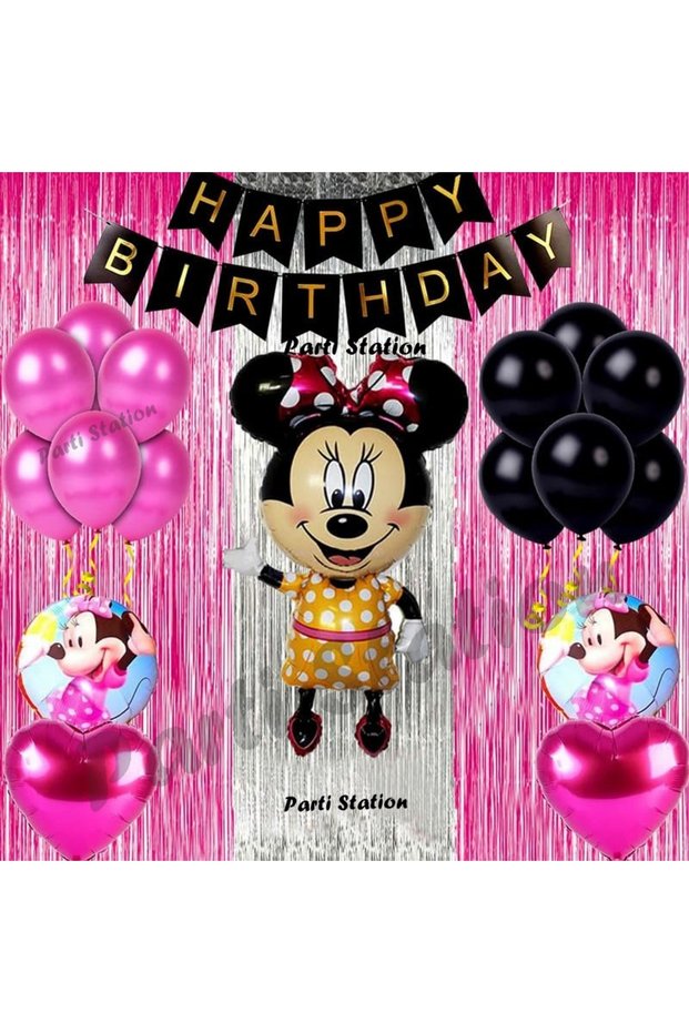 Minnie Mouse Concept Birthday Balloon Set Minnie Mouse Theme Party Balloon Set