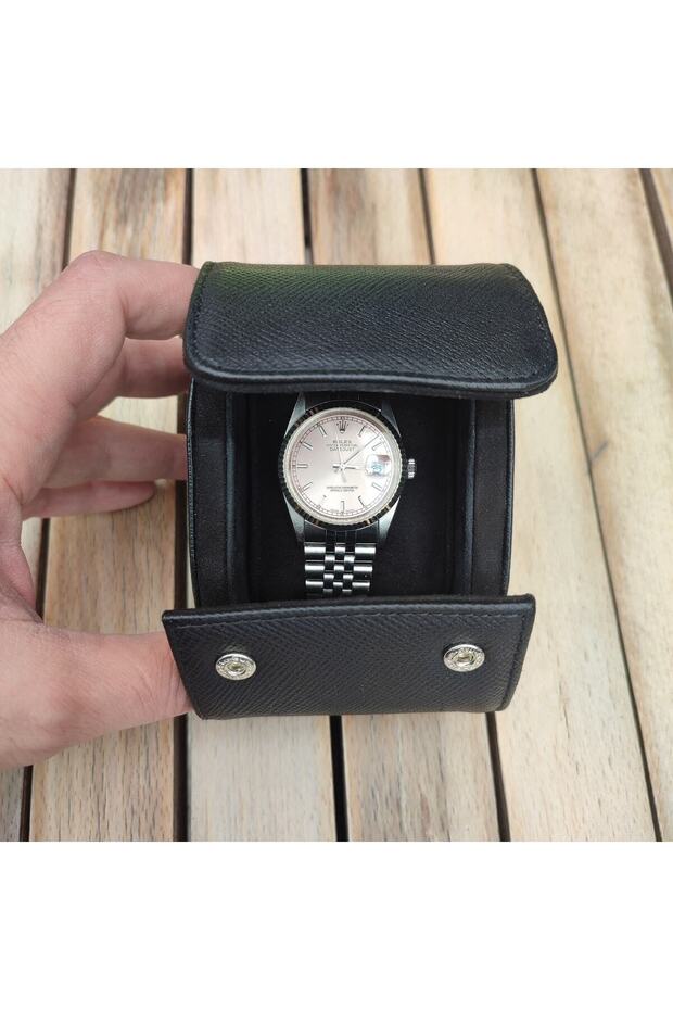 Gerçek Deri Saat Kutusu Patek Philippe Kutusu Saat Rollu Watch Roll Maurice Versace Kutusu - 5