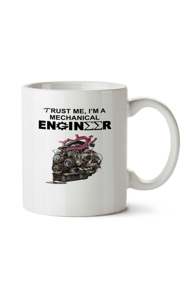 كوب مطبوع على الجانبين من Trust Me، I'm A Mechanical Engineer