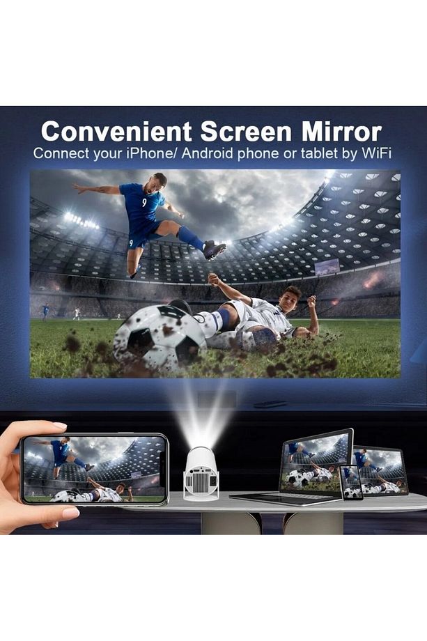 4K Android Led Projektör 1280*720P Taşınabilir Ev Sinema Projeksiyonu Wifi Akıllı Görüntü Sistemi - 8