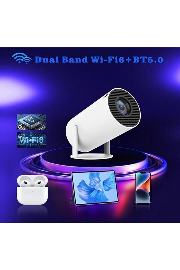 4K Android Led Projektör 1280*720P Taşınabilir Ev Sinema Projeksiyonu Wifi Akıllı Görüntü Sistemi - 7