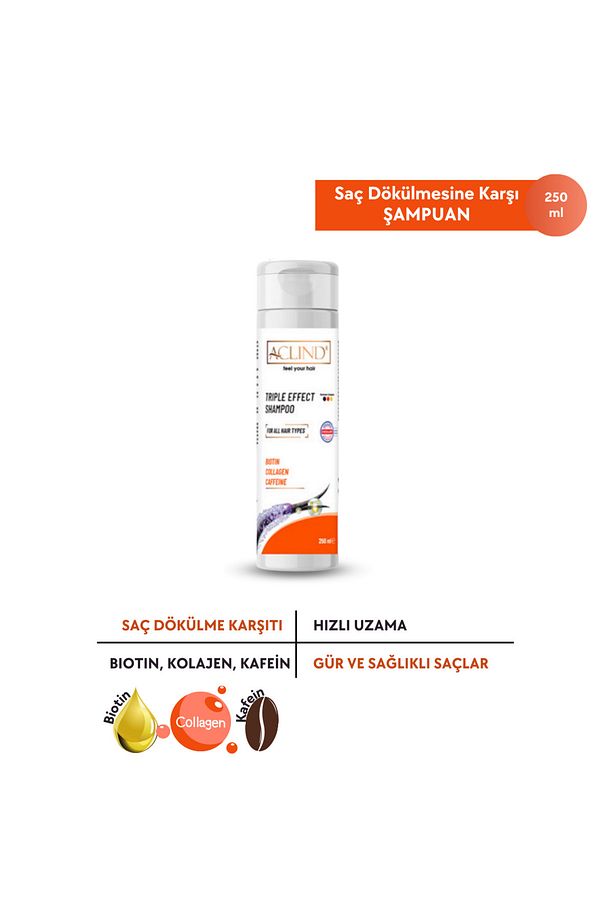 Aclınd® Trıple Effect Shampoo Saç Dökülmesine Karşı Şampuan 250 ml - 3