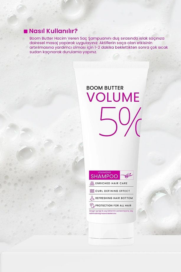 Zayıf İnce Telli Saçlar için Volume Şampuan 250 ML - 6