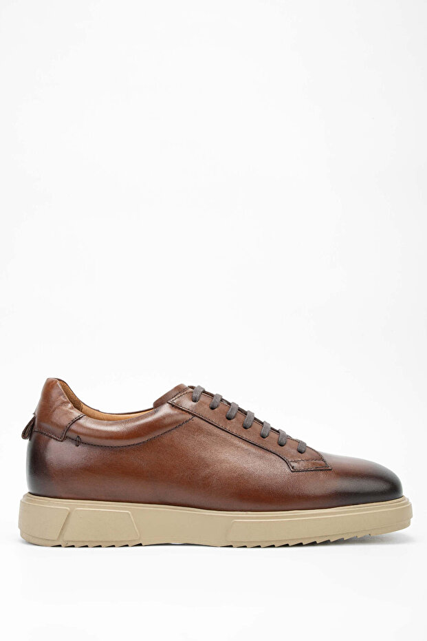 Men's Genuine Leather Brown Casual Shoes
