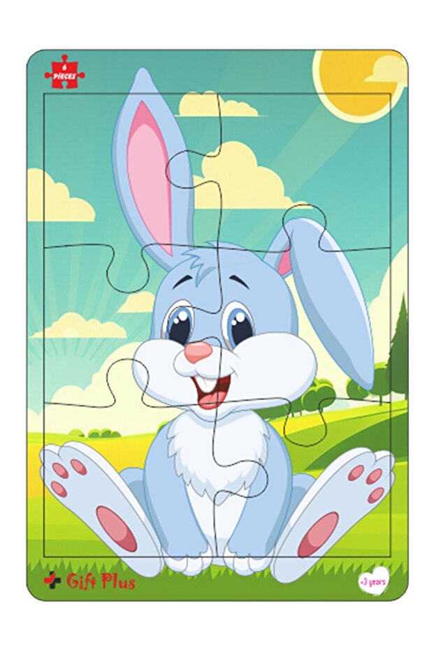 Ahşap Puzzle 6'lı Set Hayvalar Eğitici Yapboz Puzzle Set 2 (6 parça) - 7