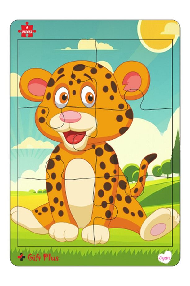 Ahşap Puzzle 6'lı Set Hayvalar Eğitici Yapboz Puzzle Set 3 (6 parça) - 3