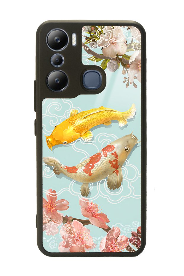Infinix Hot 20I Glossy Phone Case with Koi Fish Design
