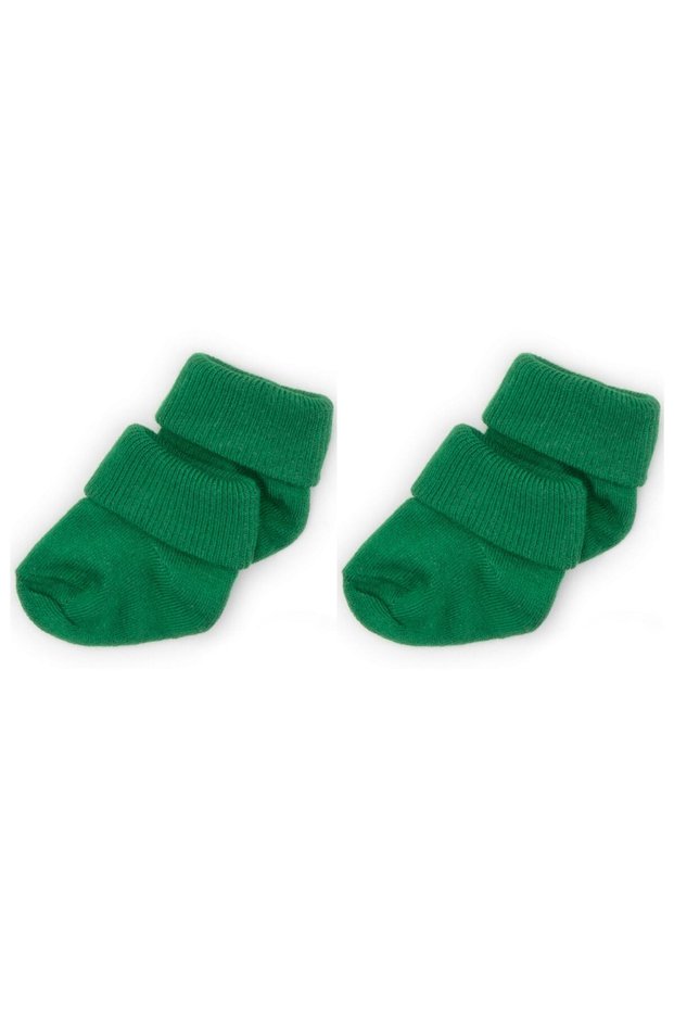 2 Pack Bamboo Baby Socks I Pine Green I Green Newborn Baby Girl Boy Socks