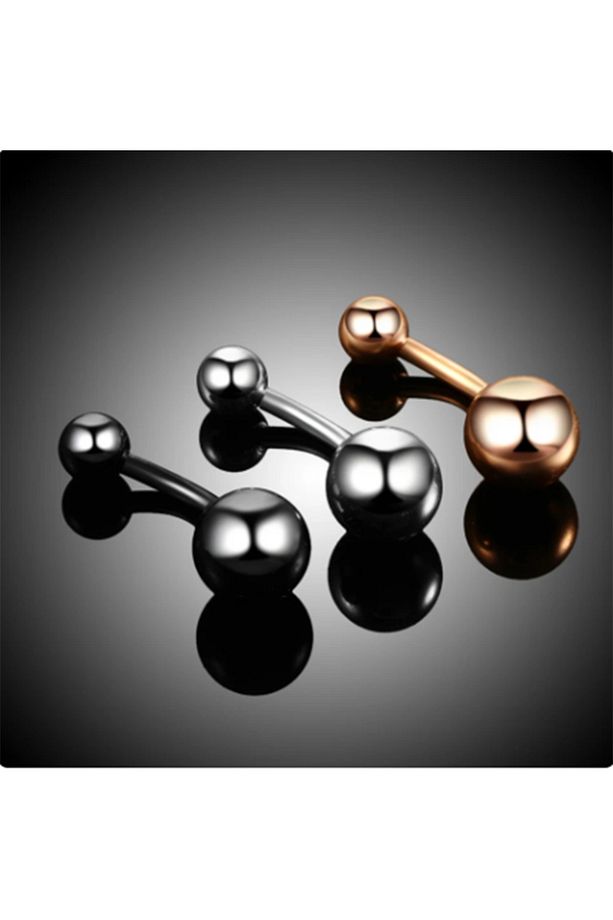 Öteberi 316l Cerrahi Çelik Antiallerjik Göbek Piercing Toplu Ve Zirkon Taşlı Rainbow 2 Adet Set - 6