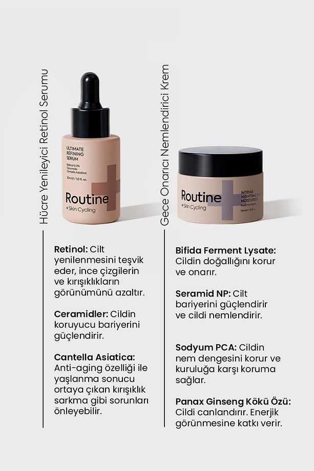 Retinol Bakım Seti | Retinol Gece Bakım Ve Yenileme Seti | Retinol Night Routine - 4