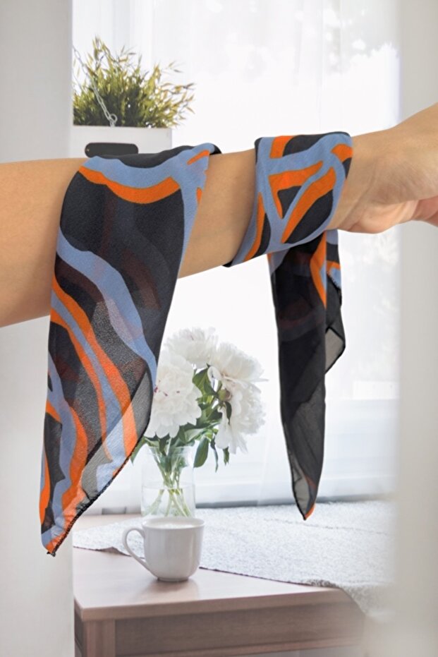 وشاح شيفون منقوش - 1