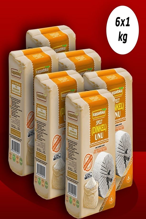 Kızıl Buğday, Spelt(DİNKEL) Unu 6 Adet X 1kg Eko Paket - 1