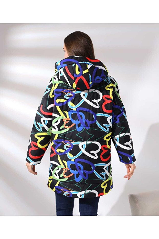 long patterned quilted coat - 6