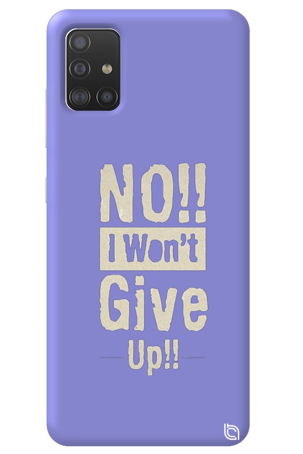 Samsung A71 Lilac Premium I Won'T Mind Inside Velvet Patterned Silicone Phone Case
