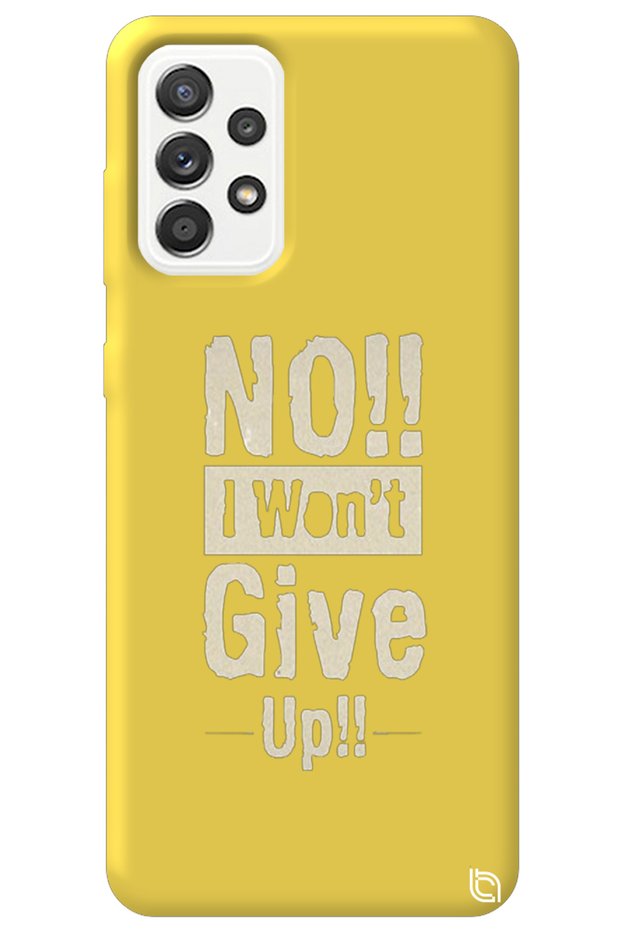 Samsung A53 Yellow Premium I Won'T Mind Inside Velvet Patterned Silicone Phone Case
