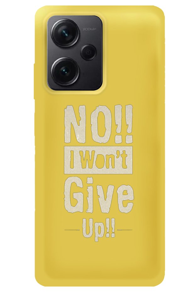 Xiaomi Redmi Note 12 Yellow Premium I Won'T Mind Velvet Inside Patterned Silicone Phone Case