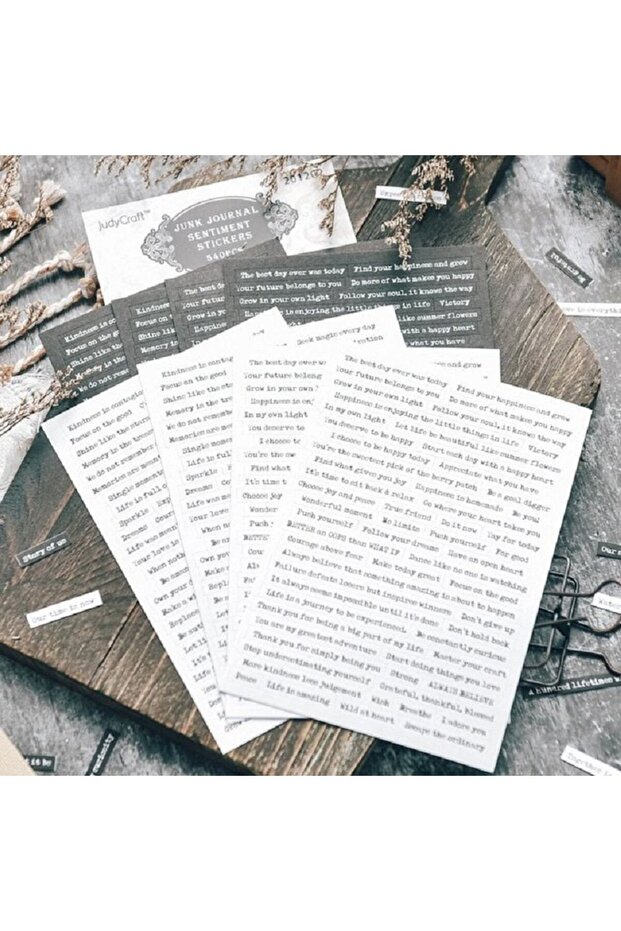 English Word Phrase Sticker Scrapbook Journal Scrapbooking (WHITE 4 PAGE)