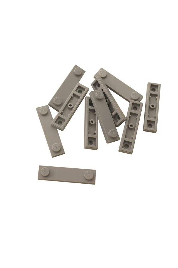 Custom Moc Accessory Plate Modified 1 X 4 Stud Groove Light Gray Brick 6 Pieces to Send