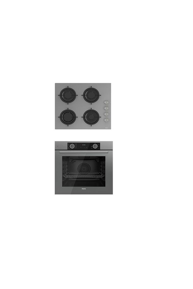 Fryart Cs Serisi Gri ikili Ankastre Cam Set ( CS208 + XE63CPR) - 1