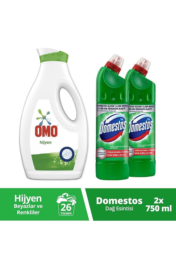 Hijyen Sıvı Çamaşır Deterjanı 1690 Ml+domestos Dağ Esintisi 750 Ml X2 - 1