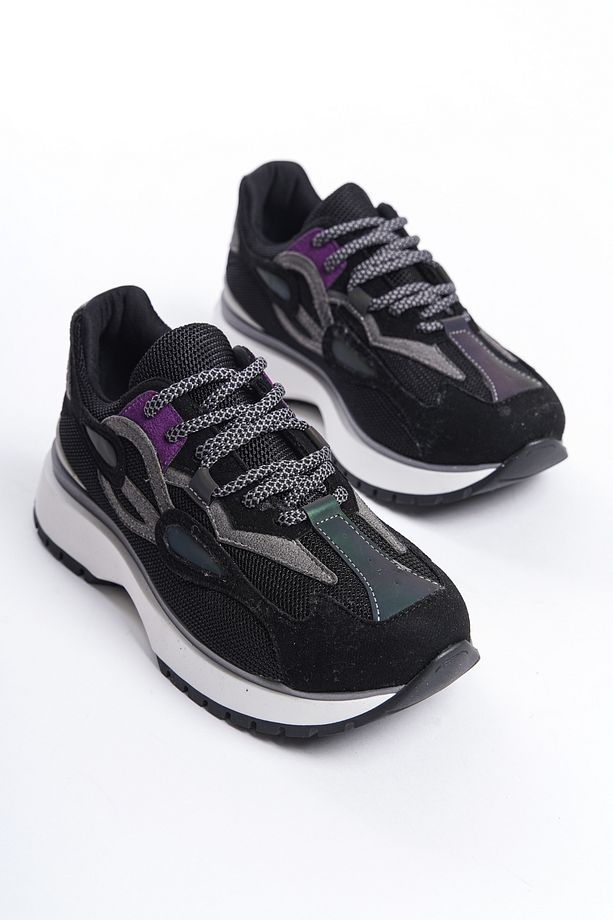 Kwan Kadın Yüksek Taban Sneaker Bağcıklı Spor Günlük Ayakkabı - 1