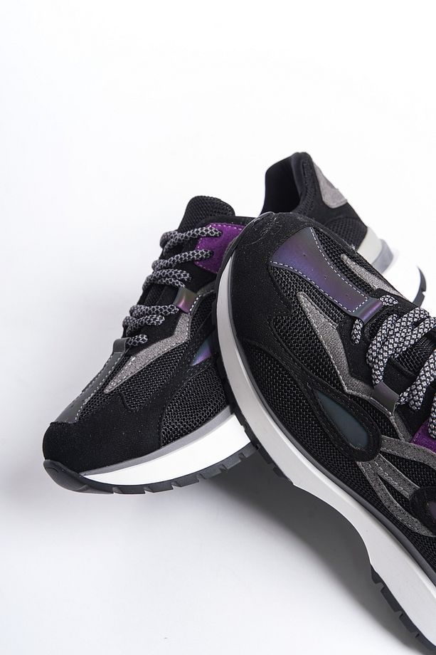 Kwan Kadın Yüksek Taban Sneaker Bağcıklı Spor Günlük Ayakkabı - 7