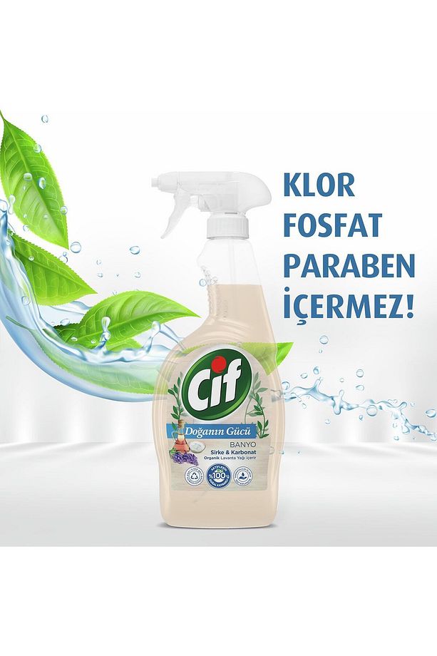 Doğanın Gücü Banyo Sprey Sirke, Karbonat Ve Organik Lavanta Yağı Içerir 750 ml 4adet - 6