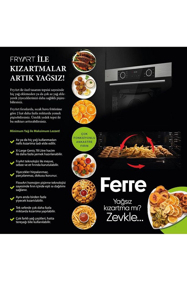 Fryart Cs Serisi Inox-siyah Ankastref Cam Set (d063 + Cs205 + Xe63mı) - 8