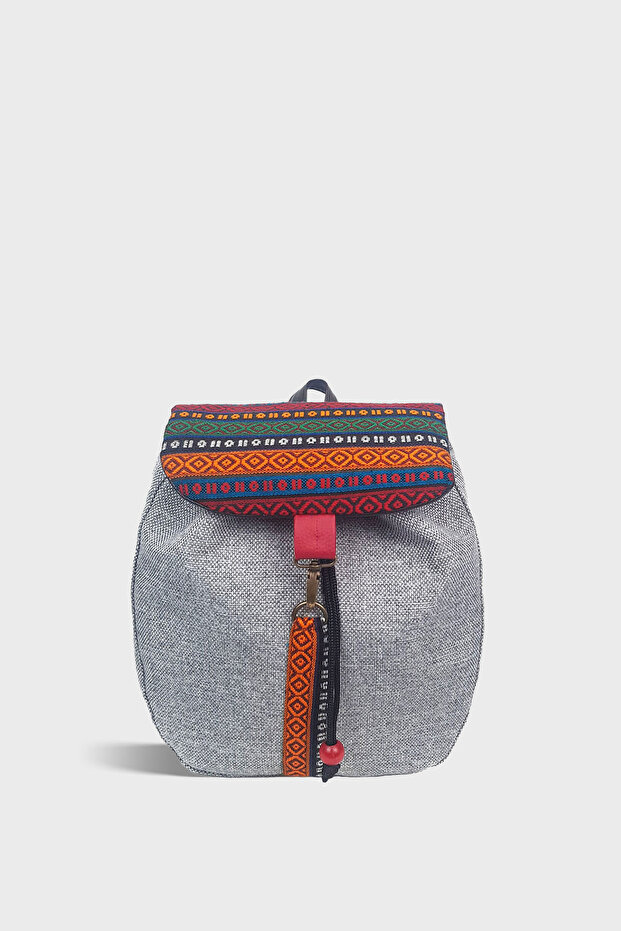 Women's Gray Backpack Ksırt04