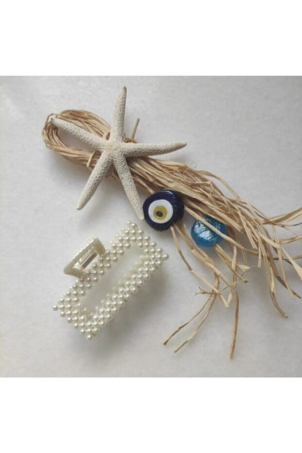 مشبك مزلاج مستطيل مع اللؤلؤ - 2