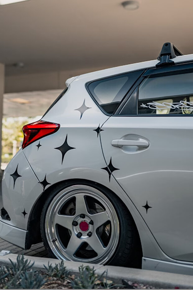 4 Corner Star Car Coating Set Accessory Sticker
