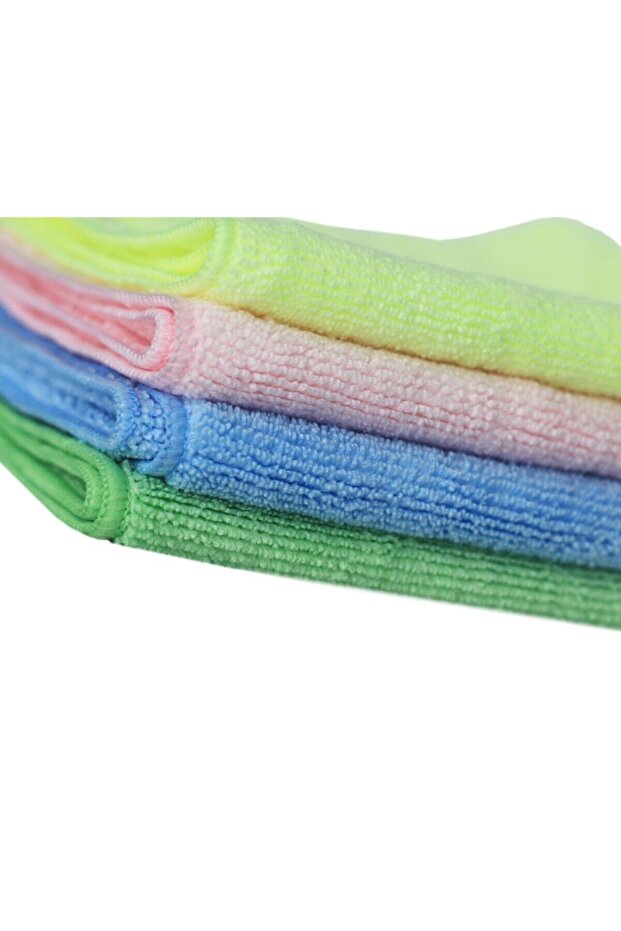 Mikrofiber Kalın Dokulu Temizlik Bezi Sarı 10'lu - 4