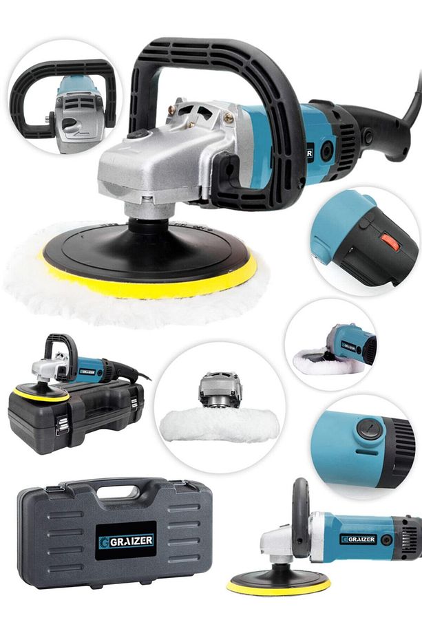 Alman 4200 Watt Bakir Sargili 6 Kademe Devir Ayarlı Polisaj Makinasi Zımpara Pasta Cila Makinesi - 1